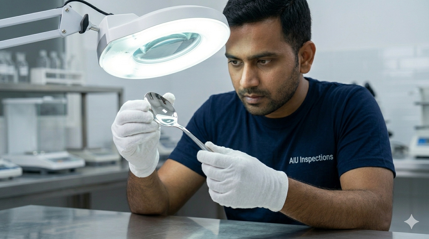 AIU inspector independently selecting and sealing production samples for accredited laboratory testing